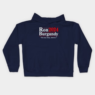 Ron Burgundy for President 2024 Kids Hoodie